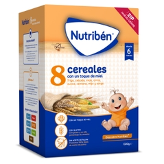 NUTRIBEN PAPILLA 8 CEREALES CON MIEL 600GR