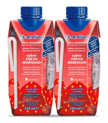 BIORALSUERO SABOR FRESA BRIKS 2X330ML