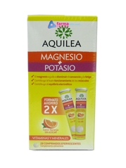 AQUILEA MAGNESIO+POTASIO COMPRIMIDOS EFERVESCENTES SABOR NARANJA FORMATO AHORRO CAJA 2X14C