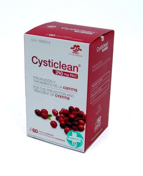 CYSTICLEAN 240MG PAC PREVENCION Y TRATAMIENTO DE LA CISTITIS 60 CAPSULAS