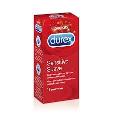 PRESERVATIVOS DUREX SENSITIVO SUAVE FINO Y EXTRALUBRICADO 12 UND