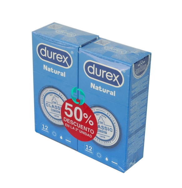 PRESERVATIVOS DUREX DUPLO NATURAL PLUS 2X12 UNIDADES