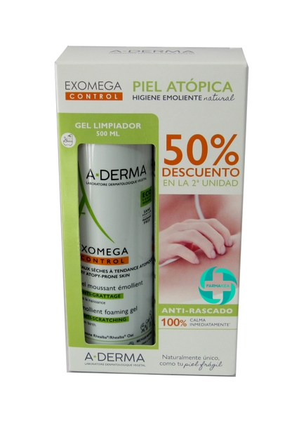 A-DERMA EXOMEGA CONTROL DUPLO GEL LIMPIADOR 2X500ML