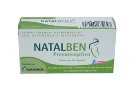 NATALBEN PRECONCEPTIVO FAVORECEDOR DE LA FERTILIDAD 30 CAPSULAS