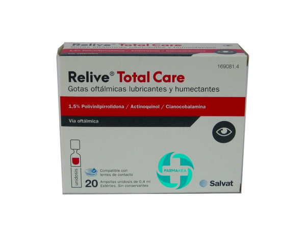 RELIVE TOTAL CARE SALVAT GOTAS LUBRICANTES Y HUMECTANTES 20 VIALES MONODOSIS 0,4ML