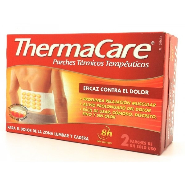 THERMACARE LUMBAR Y CADERA PARCHES TERMICOS TERAPEUTICOS 2 UNIDADES